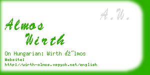 almos wirth business card
